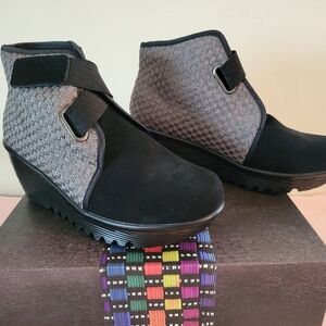 Bernie Mev leather and woven Wedge Booties EUR 39 / US 8.5